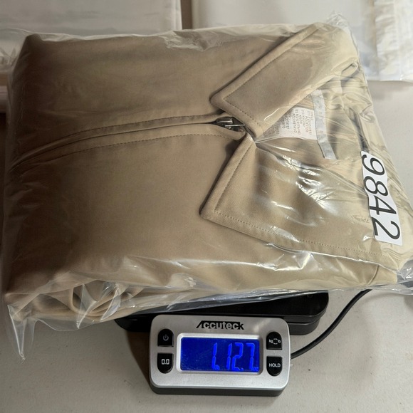 Vintage Perry Ellis Mens Khaki Full Zip Lined Harrington Jacket Size Large - Picture 16 of 16